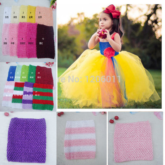 Hot sale Baby Girl 9Inch Crochet Tutu Tube Tops Chest Wrap Wide for diy