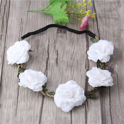 New High Quality Peony Women's Bohemian Floral Headbands Flower Party