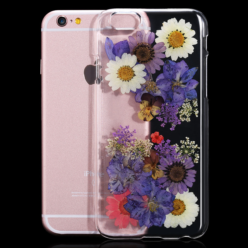 i6 /6s /Plus True Flower Stylish Clear Hard PC Case for iPhone 6 /6S for iPhone 6 Plus /6s Plus Real Flora Girl Romantic Cover - Shopy Max