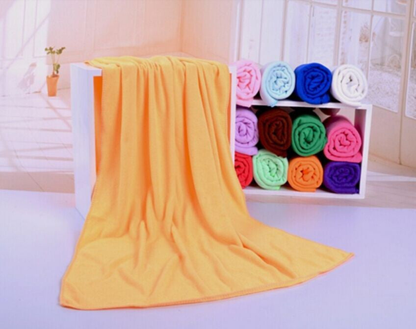 1 Pc 70x140cm Bamboo Towel Bath Shower Fiber Cotton Super Absorbent Home Hotel - Shopy Max