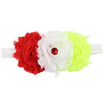 1pcs new cute Baby 3 Flower Headband Newborn baby girls Headwear Pearl hair band Kids hair accessories H2