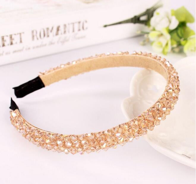 Fashion Shining Full Crystal Modern Style Rhinestone Headband Hairbands Headwear - Shopy Max