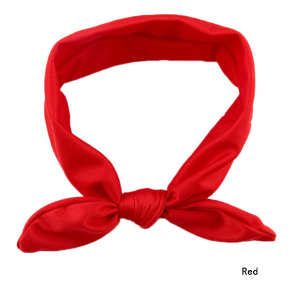 Cute Baby Girl Cloth Headband Bowknot Headwear Children Headdress Rabbit Ears Bow Elastic