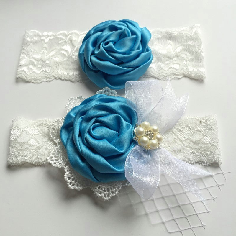 1set/lot  Satin Flower Matching Handmade Lace Bow Headband Baby Headband  Luxe Headband