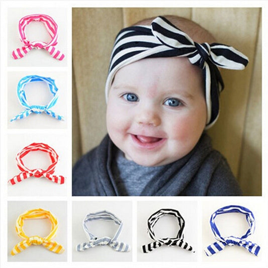 Headwear Vintage Knotted Bow Headband Baby Girl Headband Infant Hair Headband Baby Turban Hair Accessories Head Bandsw--137