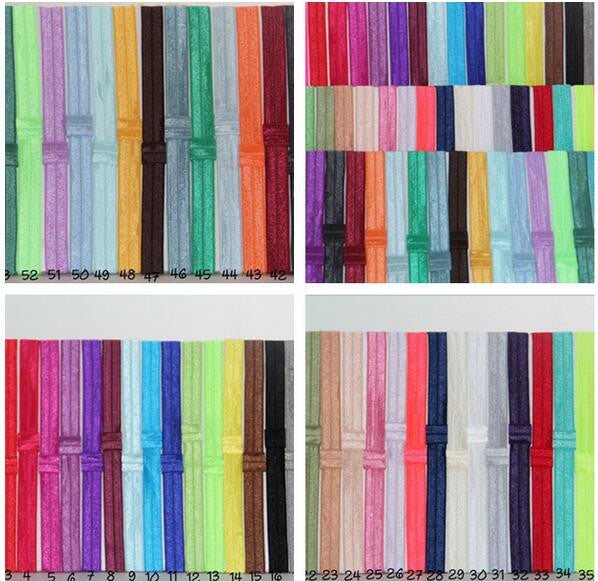 Elastic Headbands 55colors Free shipping 100cs/lot Shimmery  Elastic Headband