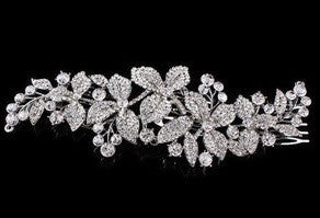 Fashion Wedding Women Bridal Jewelry Accessories Clear Rhinestone Crystals Flower Long - Shopy Max