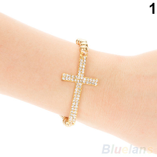 Crystal Cross Love Infinity Bracelet