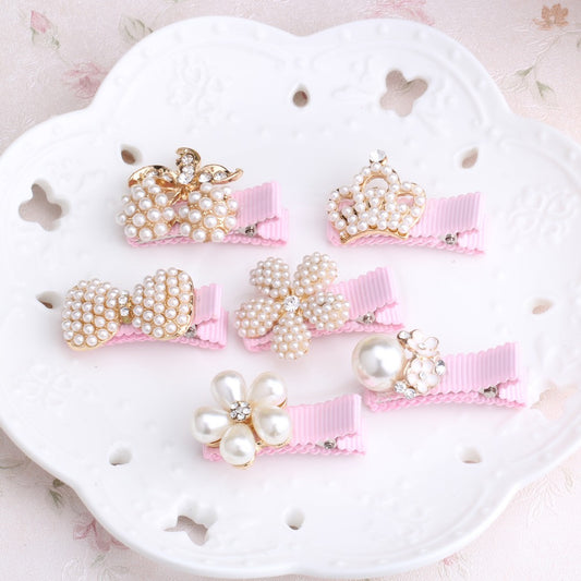 New Arrival Floral Rhinestone Kids Hair Accessories Bowknot  Hair Clip Children