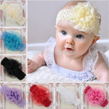 1PCS Newborn Baby Girl Headbands Infant Toddler Flower Cute Elastic Headband Headdress