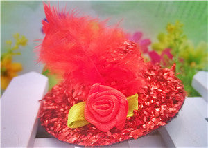 New 5cm Diameter Hat hair barrettes Party Prom Hair Clip With Fur