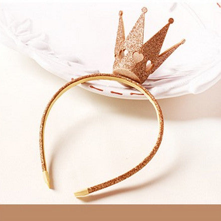 Retail 1 pc 2016 Fashion Gold Crown Headband Adorable Princess Girls - Shopy Max