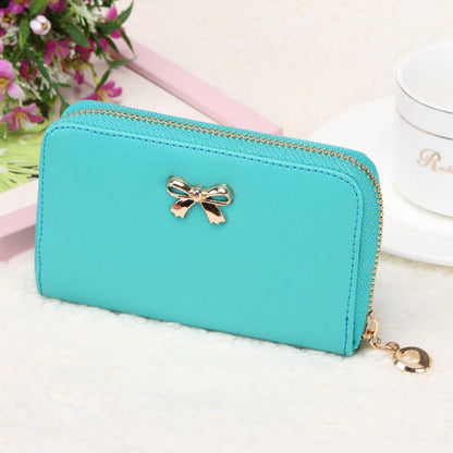 Hot On Sales Female Wallets Zipper Korean Cute PU Leather Solid wallet Women Wallets/clutch