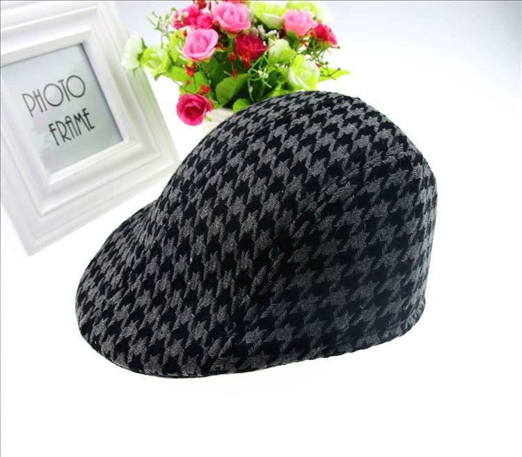 2016 Spring and Autumn Kids Fashion Berets Plaid Hats For Baby Boy And Girl Hat And Cap 9 colors