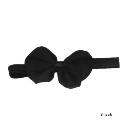 Fashion Solid Color Chiffon Bowknot Elastic Baby Girl Hairbands 14 Colors Hair Accessories BB-265 - Shopy Max