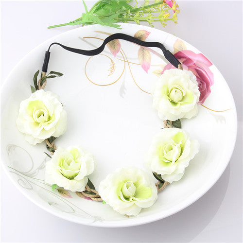 New High Quality Peony Women's Bohemian Floral Headbands Flower Party