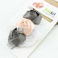 New Hot Fashion Elastic Headbands Rose Flower Crystal