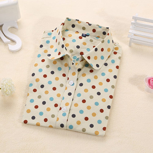 Hot Sale Women Polka Dot Shirt