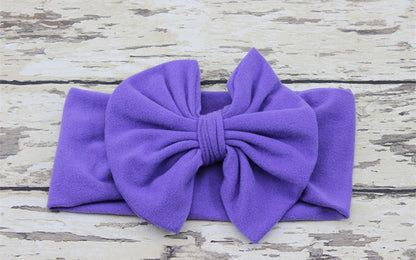 5" Cotton Large Bowkont Baby girls Headbands Vintage sector Big bows For Children