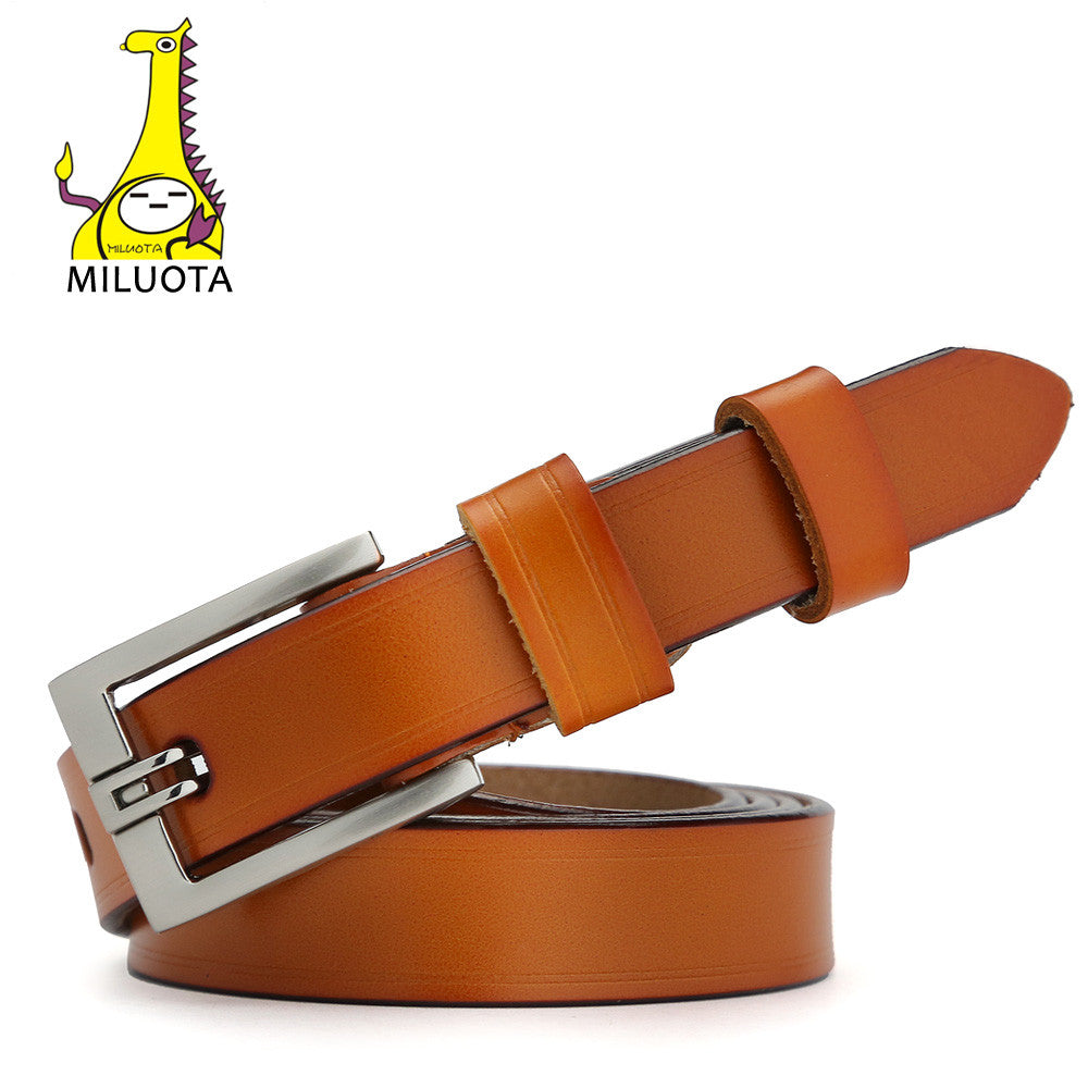 [MILUOTA] 2016 Designer Belts for Women Genuine Leather Fashion Dress belt