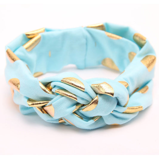 Baby Hair Accessories Scrunchy Baby Girl Headbands Cute Dot Baby Turban Headband Baby Haarband - Shopy Max