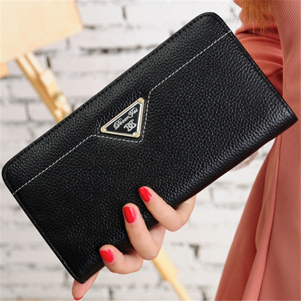 2016 fashion designer brand wallet genuine leather purse long women