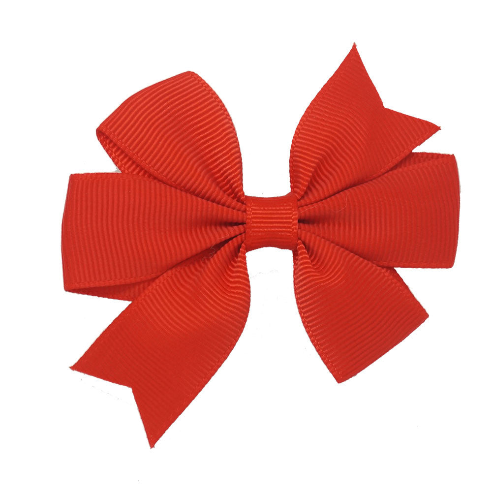 3" New Fashion High Quality Pinwheel Solid Hair Bow For Baby Girls Sweet Lovely Hairgrips - Shopy Max