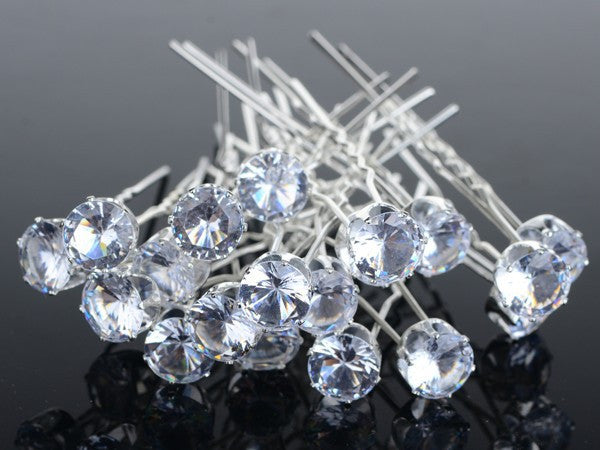 NEW 20/40pcs Wedding Bridal hairpin Crystal Faux Pearl Flower Shiny Hair pins Hair Clips Fashion Women