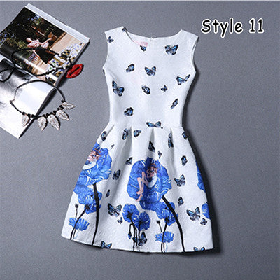 New 2016 Summer Vestido de Festa Female Clothing Vintage Print Sleeveless