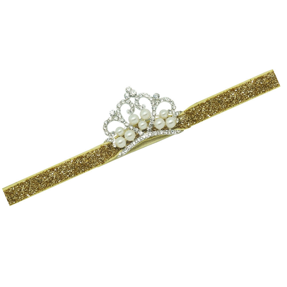 High Quality Princess Glitter Headbands For Baby Girls Sweet DIY