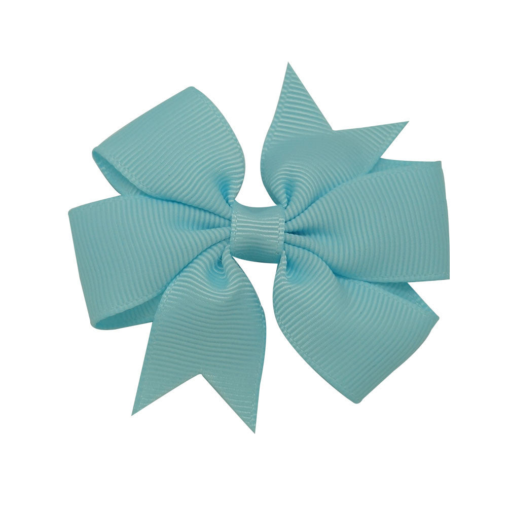 3" New Fashion High Quality Pinwheel Solid Hair Bow For Baby Girls Sweet Lovely Hairgrips - Shopy Max