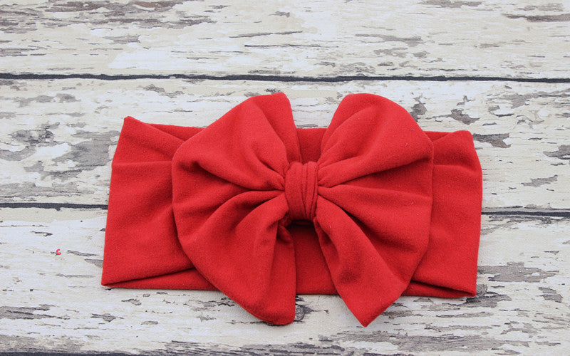 5" Cotton Large Bowkont Baby girls Headbands Vintage sector Big bows For Children