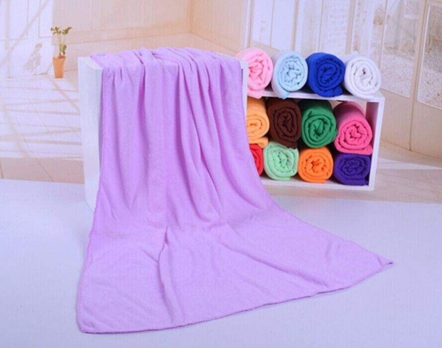 1 Pc 70x140cm Bamboo Towel Bath Shower Fiber Cotton Super Absorbent Home Hotel - Shopy Max