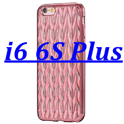 Plating Gold Frame Weave Skin Case for iPhone 6 /6s for iPhone 6 Plus / 6s Plus Soft TPU Back Cover Slim Protective Accessories - Shopy Max