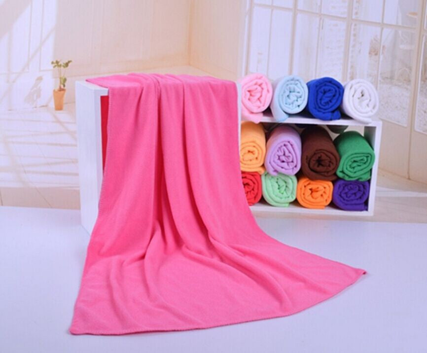 1 Pc 70x140cm Bamboo Towel Bath Shower Fiber Cotton Super Absorbent Home Hotel - Shopy Max