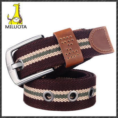 [MILUOTA] 2014 canvas pin buckle belt unisex military belt Army tactical fashion