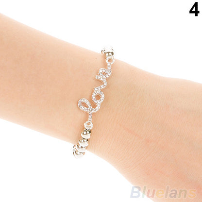 Crystal Cross Love Infinity Bracelet