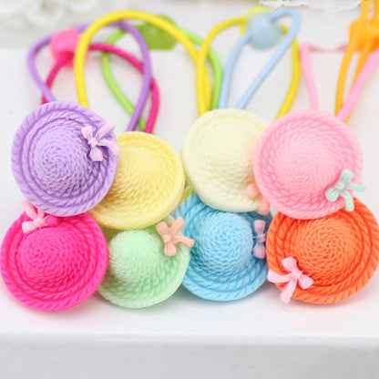 Hair accessories for children new arrival cap shape hair ring free shipping baby girl bow rubber band headwear wholesale