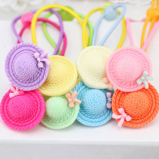 Hair accessories for children new arrival cap shape hair ring free shipping baby girl bow rubber band headwear wholesale