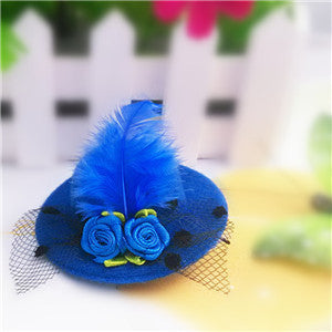 New 5cm Diameter Hat hair barrettes Party Prom Hair Clip With Fur