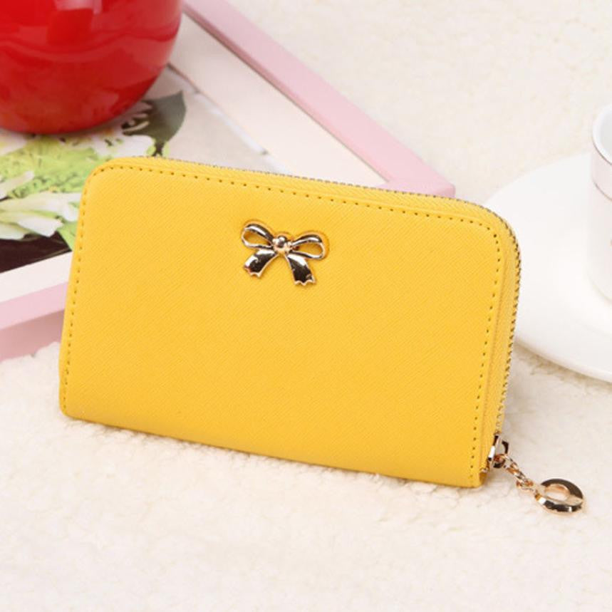 Hot On Sales Female Wallets Zipper Korean Cute PU Leather Solid wallet Women Wallets/clutch