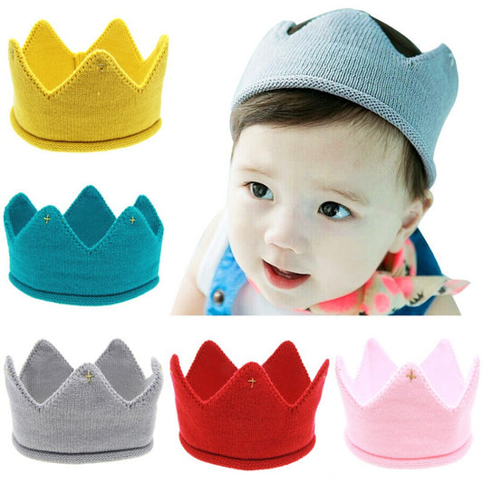 Baby crown Headband Girls Crochet hair accessories Children hair bands Soft Headwear Hair Band 1pc HB278 - Shopy Max