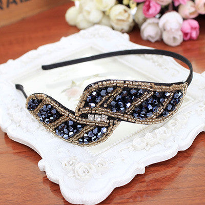 Fashional New Crystal & Acrylic Beads Decorated Bows Flowers Hairbands Hair Jewelry for Girls