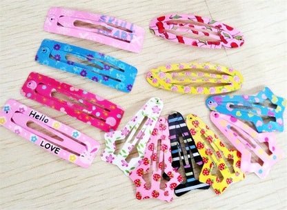 Happy 100 pcs/lot BB Hair Clips Heart Star Hair Accessories 3.5-5cm Length Multi