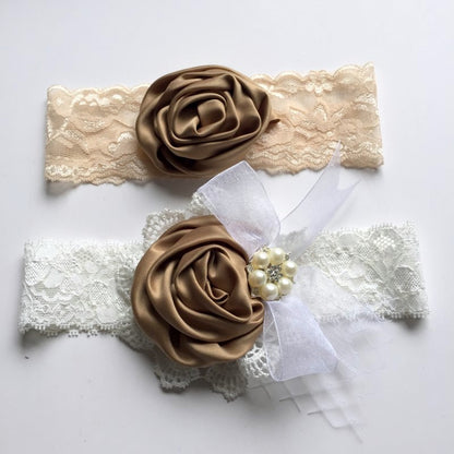 1set/lot  Satin Flower Matching Handmade Lace Bow Headband Baby Headband  Luxe Headband