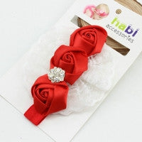 New Hot Fashion Elastic Headbands Rose Flower Crystal