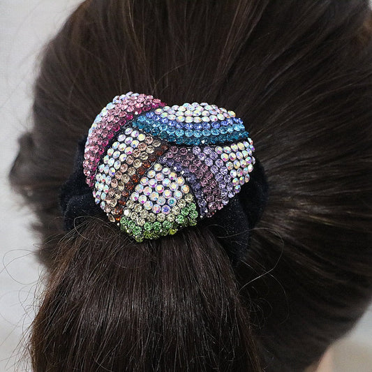 Lovely charms women elastic headdress heart accessory multicolor rhinestone crystal special