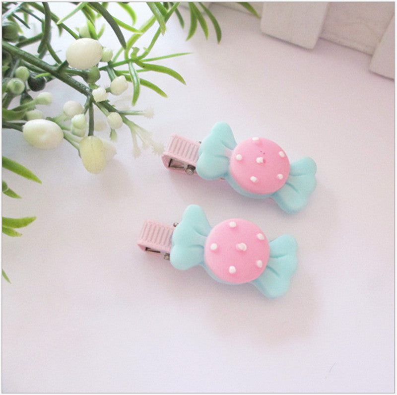 Good Gift 6Pcs Kids Girl Candy Hairpin Hair Accessories Baby hair Clip Styling Tools - Shopy Max