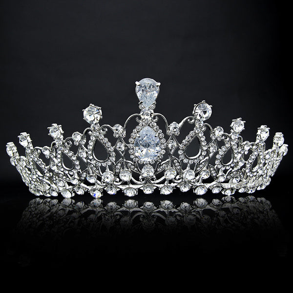 Oversize Crystal Bride Hair Accessory Wedding Tiaras And Crown For Sal ...