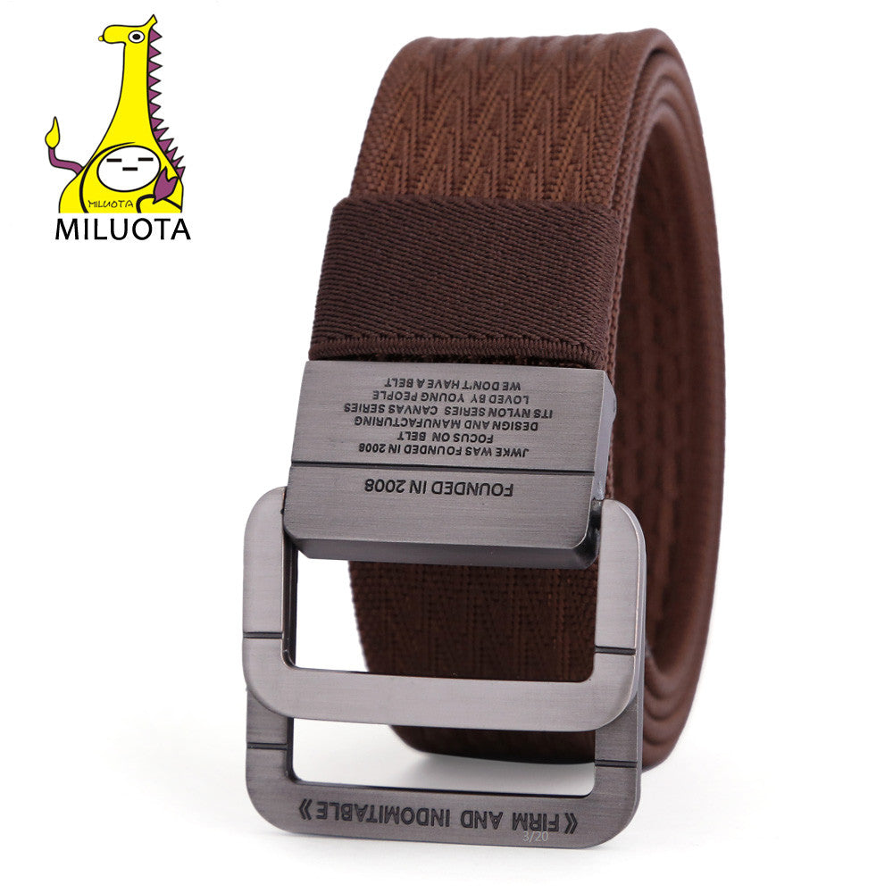 [MILUOTA] 2016 Military Equipment Tactical Belt Man Double Ring Buckle Thicken